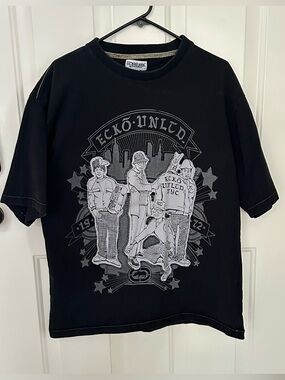 Vtg Y2K Ecko Unltd Graphic Tee Size L “Fit for A King “ NYC rare